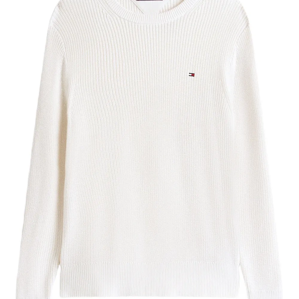 Свитер с круглым вырезом и манжетами в рубчик