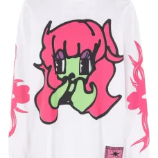 Футболка с длинными рукавами и принтом