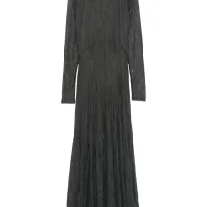 Кружевное миди-платье с длинными рукавами Кружевное миди-платье с длинными рукавами