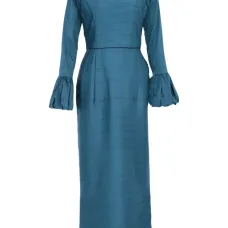 Макси-платье Talia с оборками на манжетах