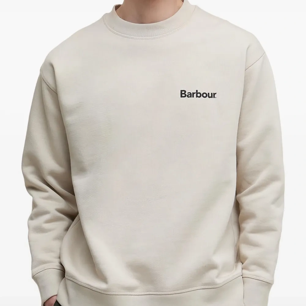 Свитшот с логотипом и круглым вырезом