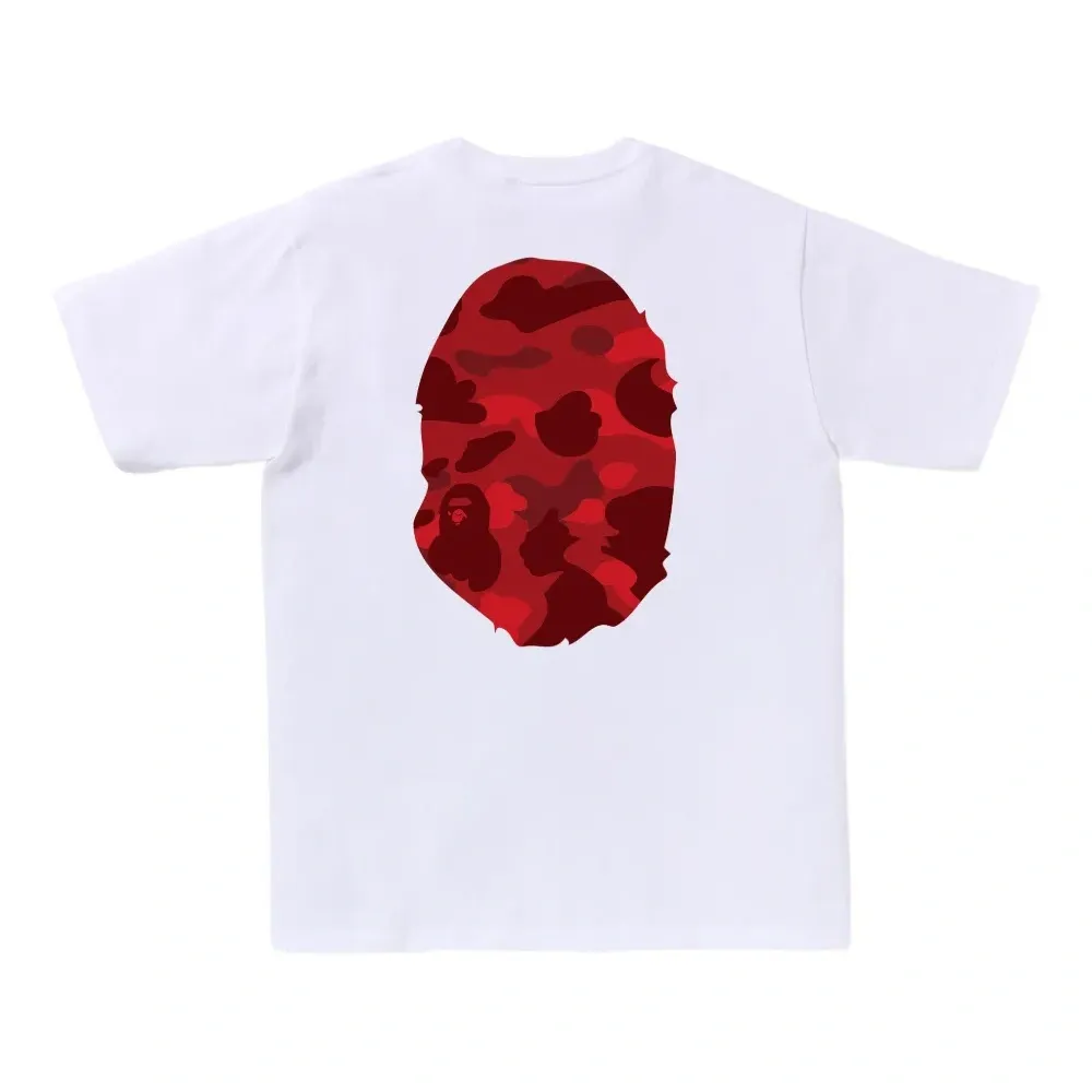 Футболка с камуфляжным принтом и головой обезьяны