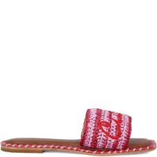 Сандалии из рафии с вышивкой на верхней части