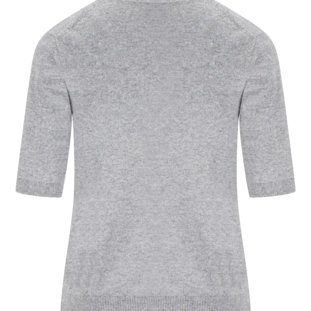 Кашемировый свитер с короткими рукавами