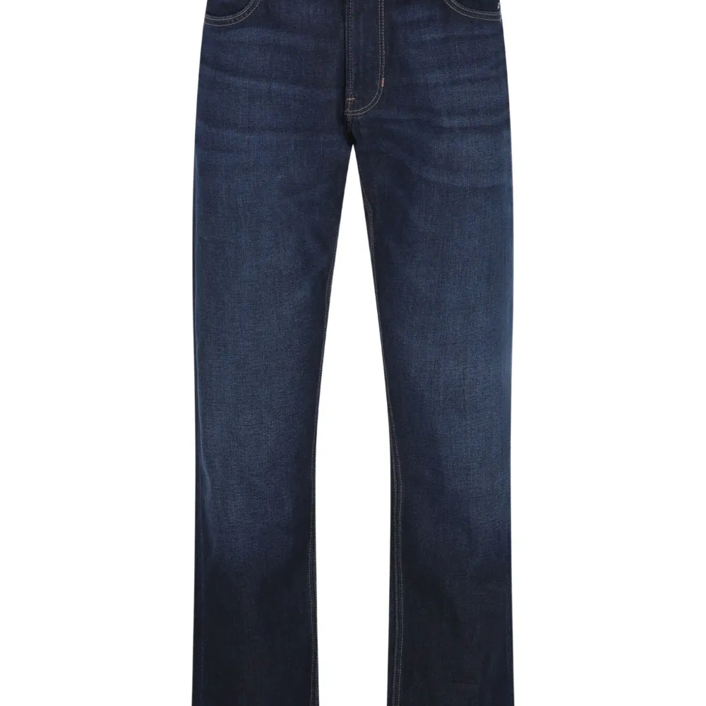 Джинсы прямого кроя с нашивкой-логотипом