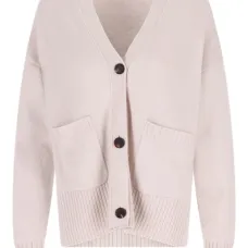 Кардиган с V-образным вырезом и карманами