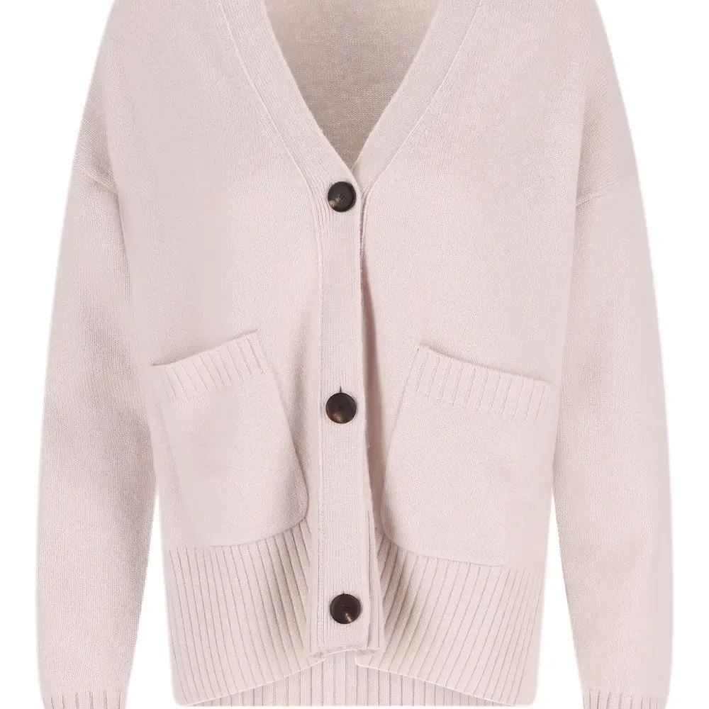 Кардиган с V-образным вырезом и карманами