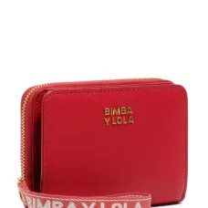 Кожаный кошелек с логотипом и молнией