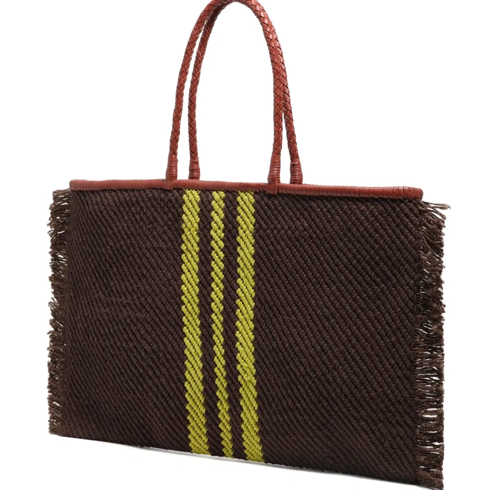 Сумка через плечо в полоску с бахромой