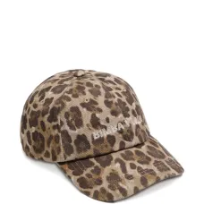 Кепка из хлопка с леопардовым принтом