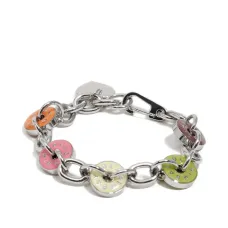 Браслет-цепочка с эмалированными дисками