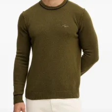 Вышитый свитер с круглым вырезом