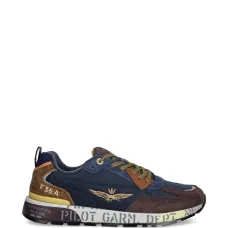 Кроссовки на шнуровке с вышитым логотипом