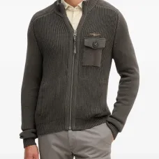 Кардиган на молнии с нашивками