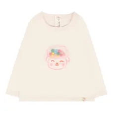 Лонгслив с аппликацией в виде овечки