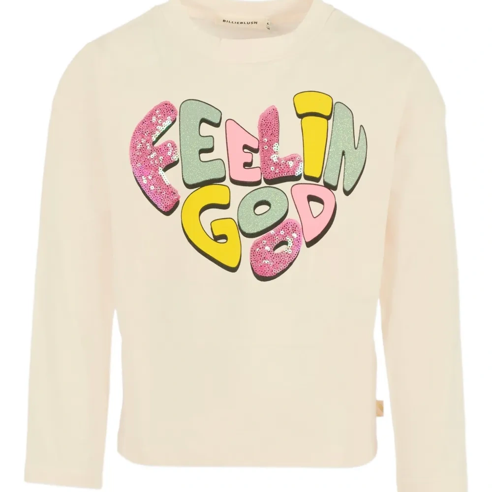 Футболка с принтом в виде сердца, украшенная пайетками