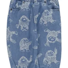 Брюки с принтом монстров и эластичным поясом Брюки с принтом монстров и эластичным поясом