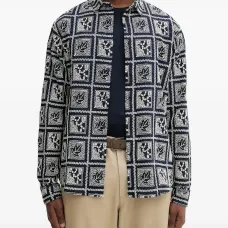 Рубашка с листовым узором Рубашка с листовым узором