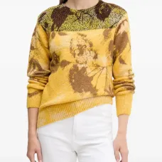 Цветной свитер с цветочным принтом Цветной свитер с цветочным принтом