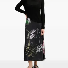 Сет из двух миди-платьев-комбинаций с цветочным принтом