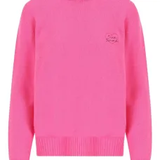 Кашемировый свитер с вышивкой в виде сердца