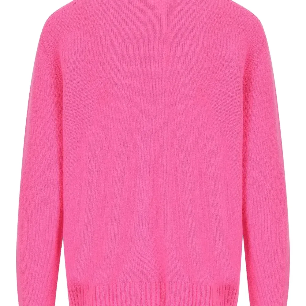 Кашемировый свитер с вышивкой в виде сердца