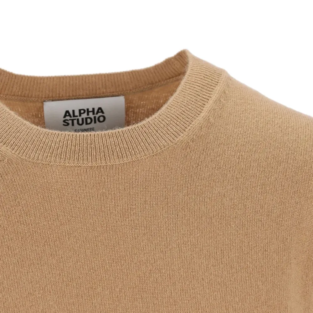 Кашемировый свитер с короткими рукавами