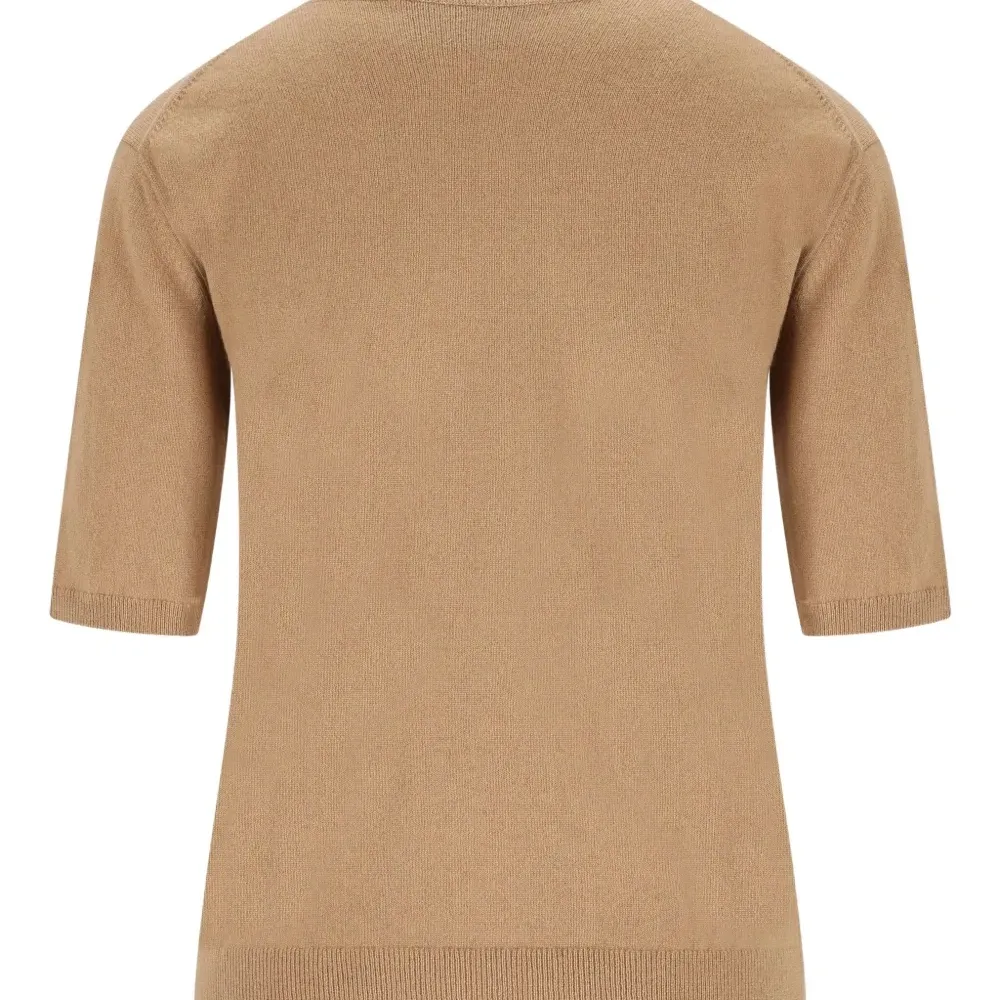 Кашемировый свитер с короткими рукавами