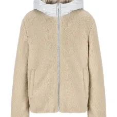 Куртка из плюшевого флиса с капюшоном