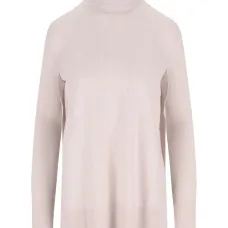 Свитер с воротником-гольф и ребристым подолом