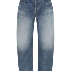 Джинсы свободного кроя с эффектом выцветания Джинсы свободного кроя с эффектом выцветания