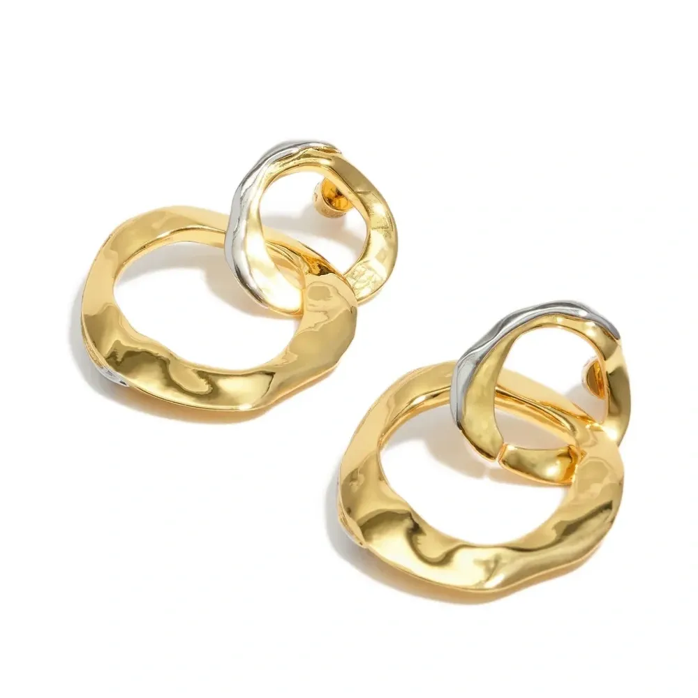 Текстурированные серьги-кольца