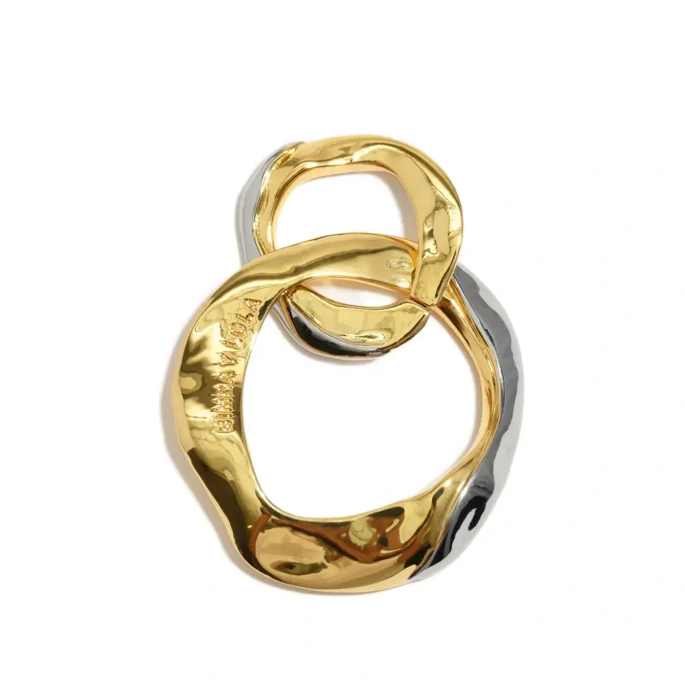 Текстурированные серьги-кольца