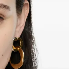 Текстурированные серьги-кольца