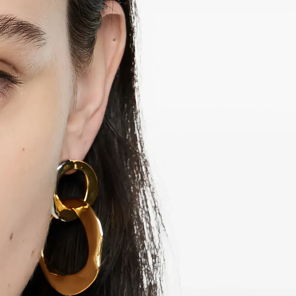 Текстурированные серьги-кольца