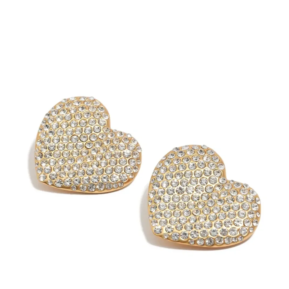 Серьги в форме сердца