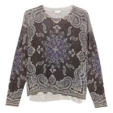 Свитер с узором пейсли