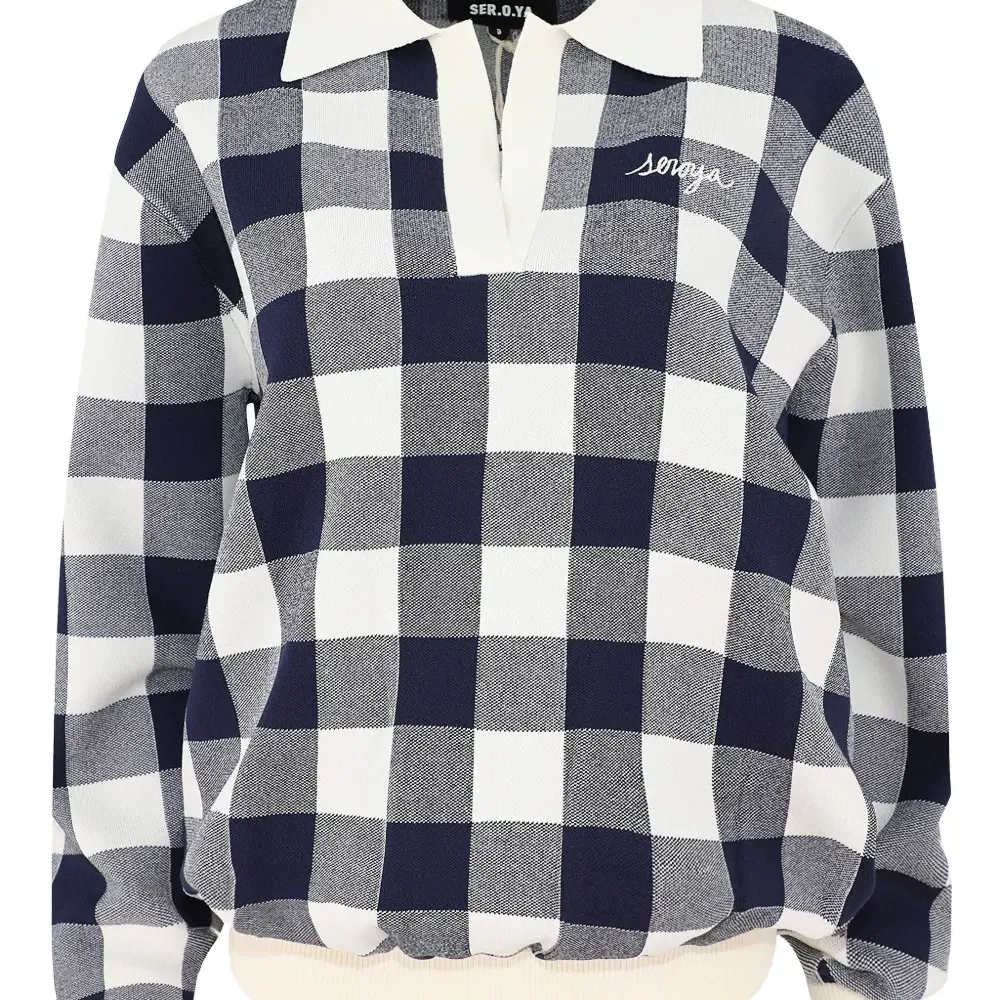 Топ-поло в клетку «гингем»