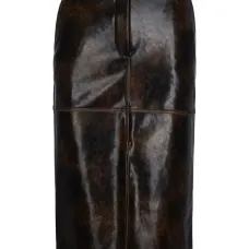 Миди-юбка с панелями под кожу