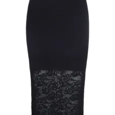 Кружевная юбка миди