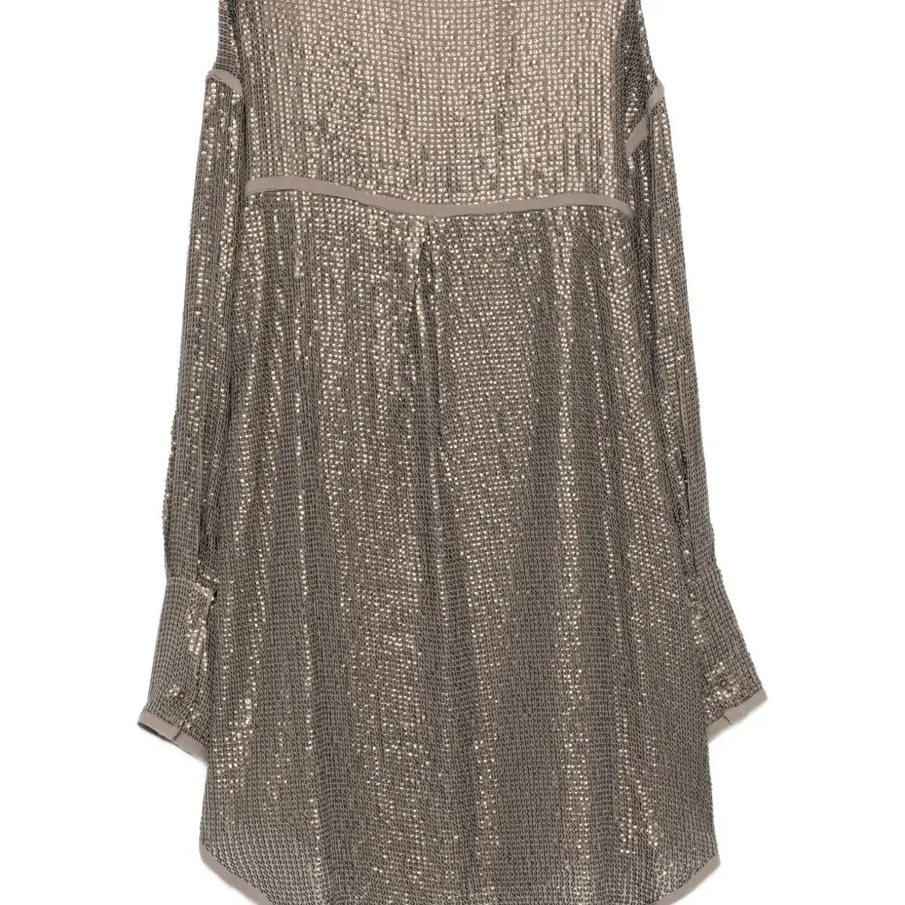 Рубашка с длинными рукавами, украшенная пайетками Рубашка с длинными рукавами, украшенная пайетками