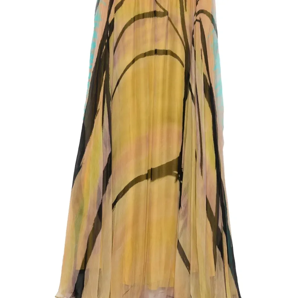 Плиссированная юбка с абстрактным принтом