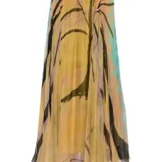 Плиссированная юбка с абстрактным принтом