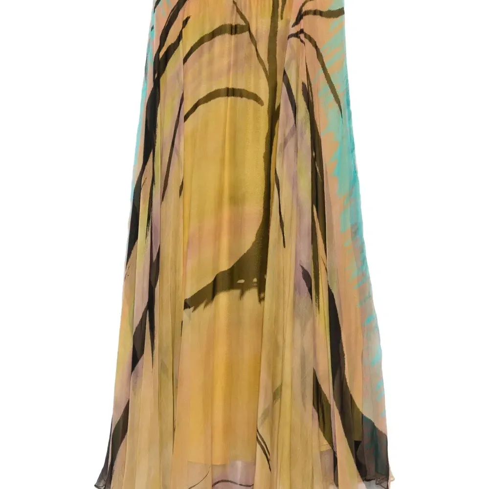 Плиссированная юбка с абстрактным принтом