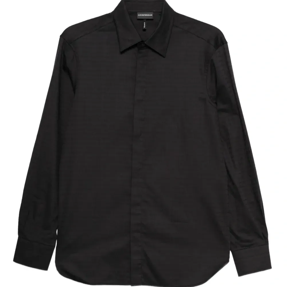 Хлопковая рубашка с длинными рукавами