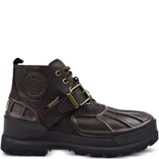 Высокие кеды из кожи с пряжкой