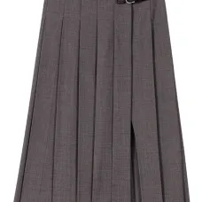 Юбка с плиссировкой и пряжкой