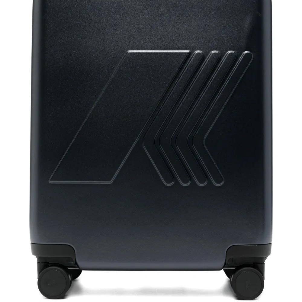 Чемодан на колесах с украшением в виде логотипа Eudoxie