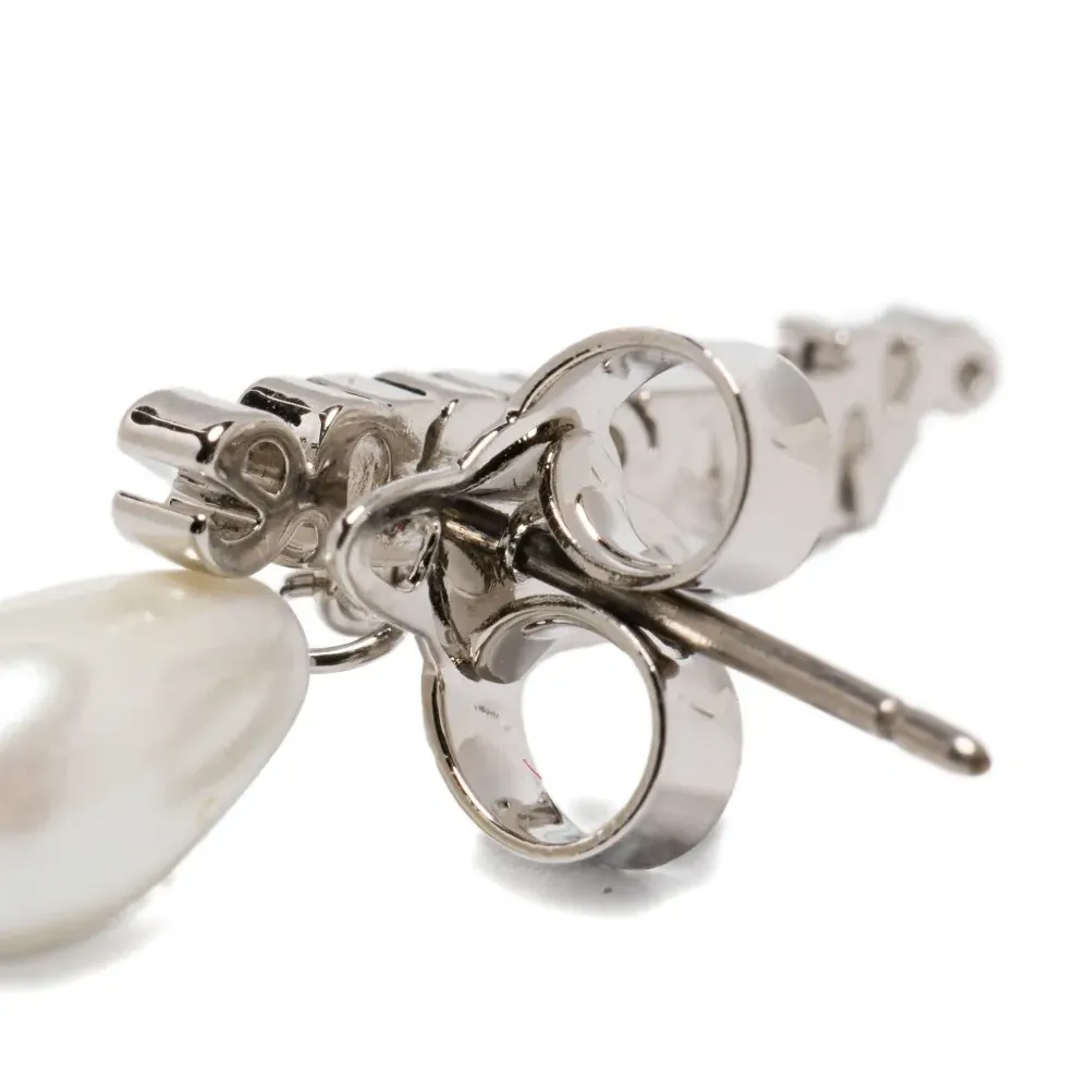 Серьги-подвески с жемчужным декором