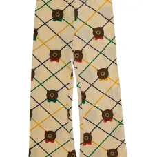 Расклешённые брюки с принтом "медвежья клетка"